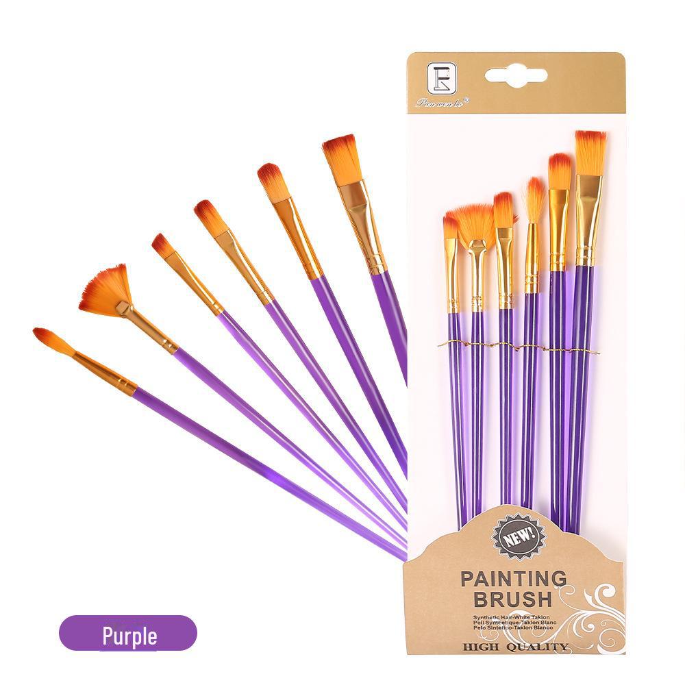 Set di 6 pennelli per pittura in nylon cross-border con gesso ad acqua e materiali artistici fai da te
