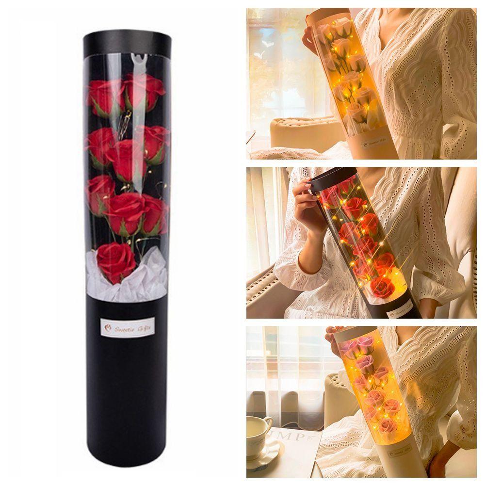 

Festive & Party Supplies Soap Roses 9 Head Rose Bouquet Valentine s Day Gift червоний