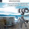 INNOREL Carbon Fiber Camera Telescopic SLR Working Pipe 20kg Maximum Load Panoramic Macro Video Digital Portable Tripod with Center Pole and Bag