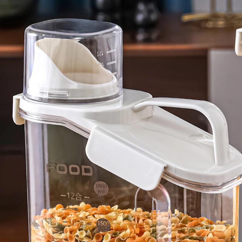 Герметичні резервуари для зернових, захищені від комах, герметичні банки, градуйовані рисові бочки для зерна, квасолі, кухонні прозорі резервуари для зберігання