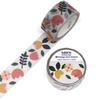 Kamiiso Sansho Japanese Washi Masking Tape in 20mm x 5m Made Japan FlowersSAIENTR-4013