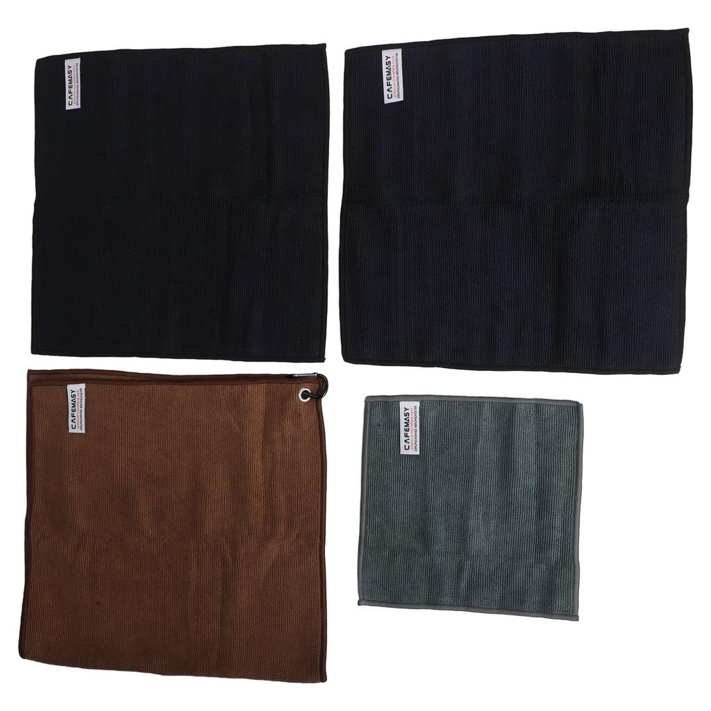 Compact Espresso Cleaning Cloths Set of 4 Soft Towels for Easy Maintenance