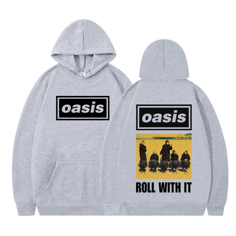 OASIS Live 25 Tour Vintage Hoodies Men Fashion Hip-hop  Oversized Tracksuit Gothic Punk High Quality Pullover Streetwear