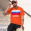 Russia Flag Design Unisexs Tshirt National P Pattern Summer Casual Wear Gift For Unisex And 2026 New Model Shortsleeve Crewneck Tsh