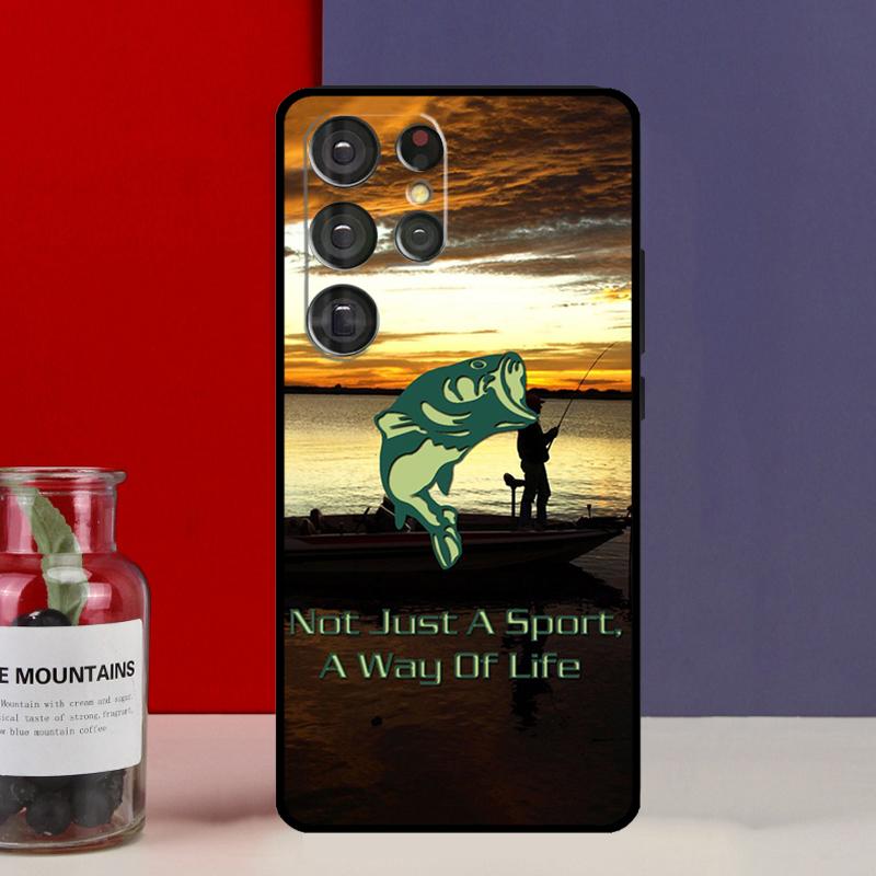 Hunter Man Fishing Dog Funda Case For Samsung Galaxy S25 Ultra S9 S10 S20 S21 S22 Plus S23 Ultra S24 FE Phone Cover