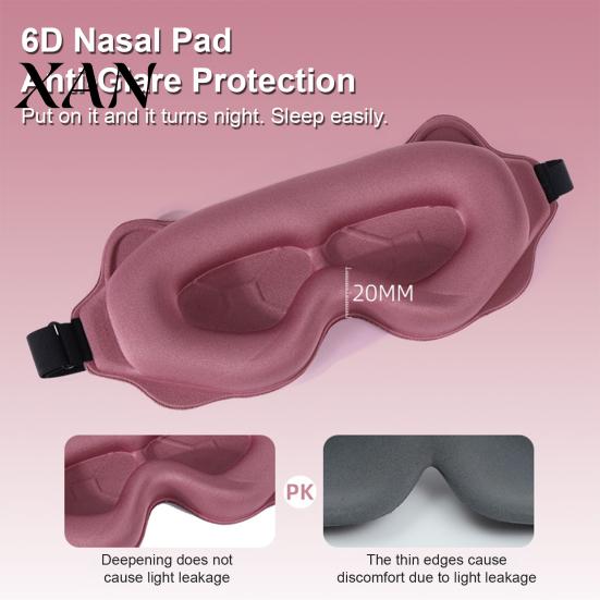 Non-pressing Eye Mask Zero Pressure Sleep Mask, 3D Contoured Cover for Travel, Light Slow Rebound Memory Foam Blocking Blindfold Nap, Cute Cat