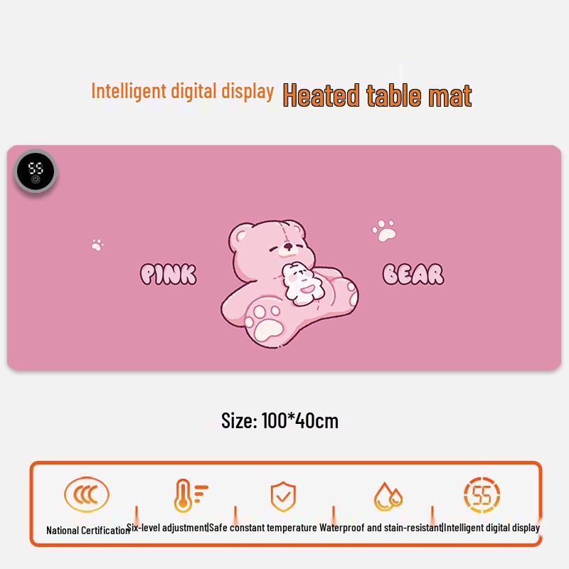 Electric Heating Desk Pad - Warm Mouse Pad for Office & Student Use