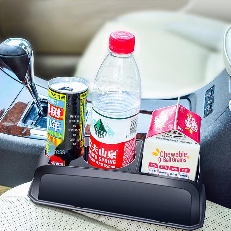 Car Seat Water Cup Holder with Armrest and Storage Box