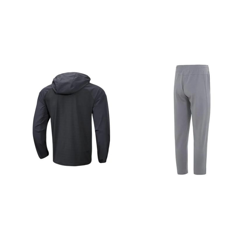 Under Armour Loose Fit Hooded Windbreaker And Simple Elastic Long Pants Casual Sports Suit Unisex Suit 22500405-001+23600703-014