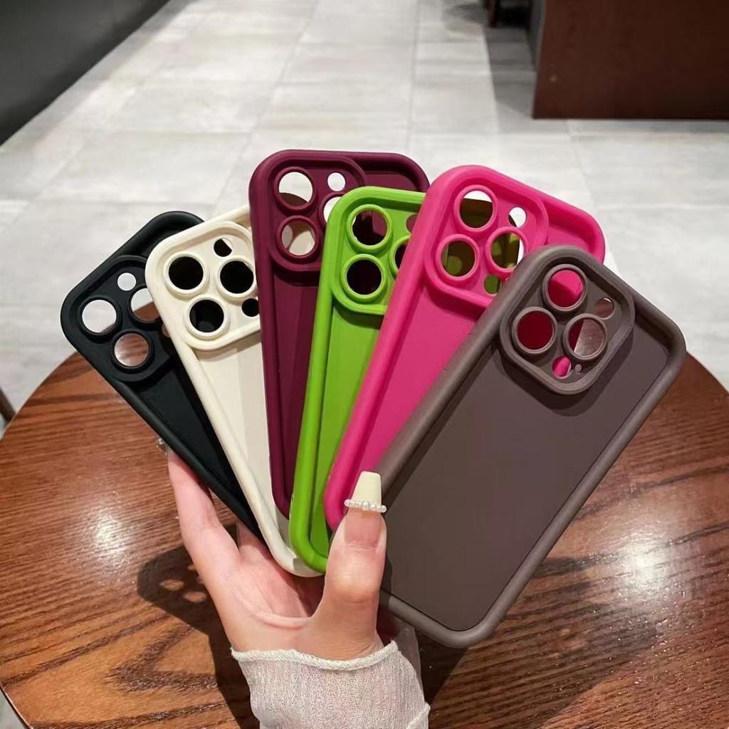 Simple Solid Color Mobile Phone Case Suitable for Apple 17promax Full Inclusive IPhone 16 New Model 15 Anti Fall 14 13Pro