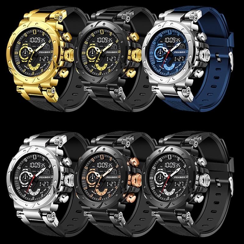 Top Brand Luxury Military Digital Watches for Men Fashion Business Men Watch Casual Sport Waterproof Quartz Chronograph