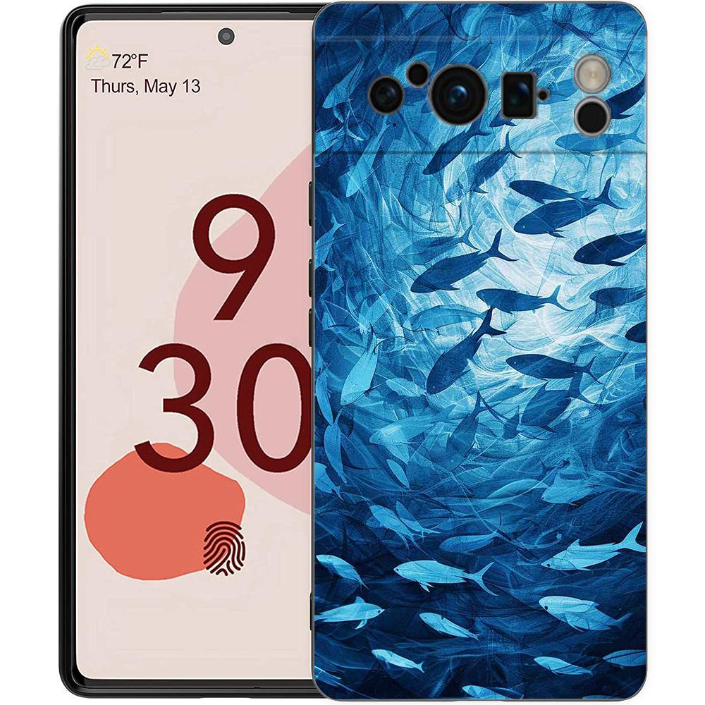 

Sardines aquatic product Phone Case For Google Pixel 10 9 8 7 Pro 9A 8A 7A 6A 6 Pro XL Soft TPU Bumper Black Cover Pixel 7A