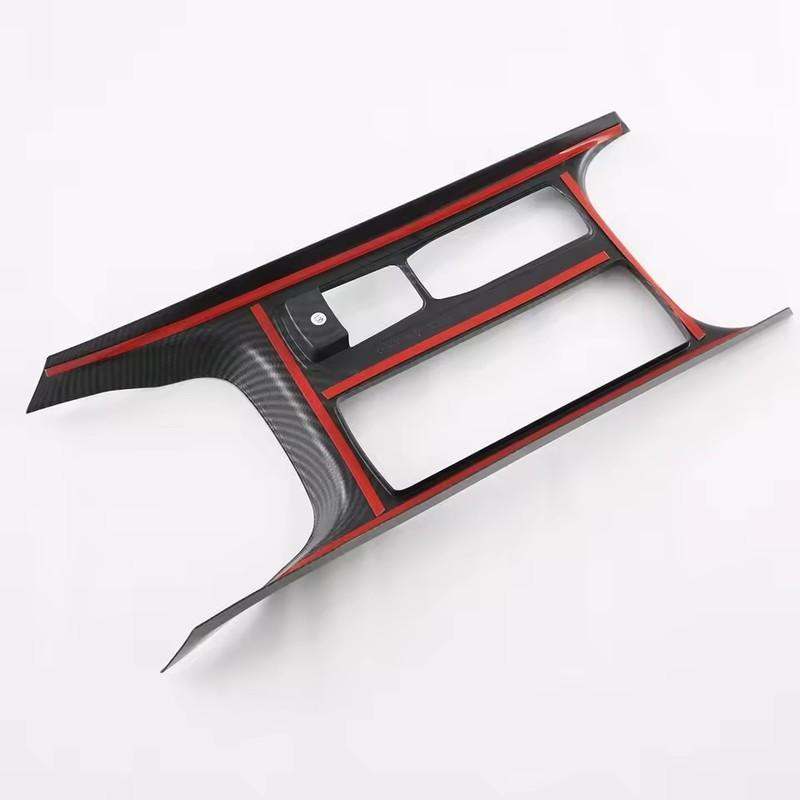 For Ford Focus   2024 ABS Carbon Fiber Center Console Water Cup Holder Cover Gear Shift Panel Decoration Car Accessories