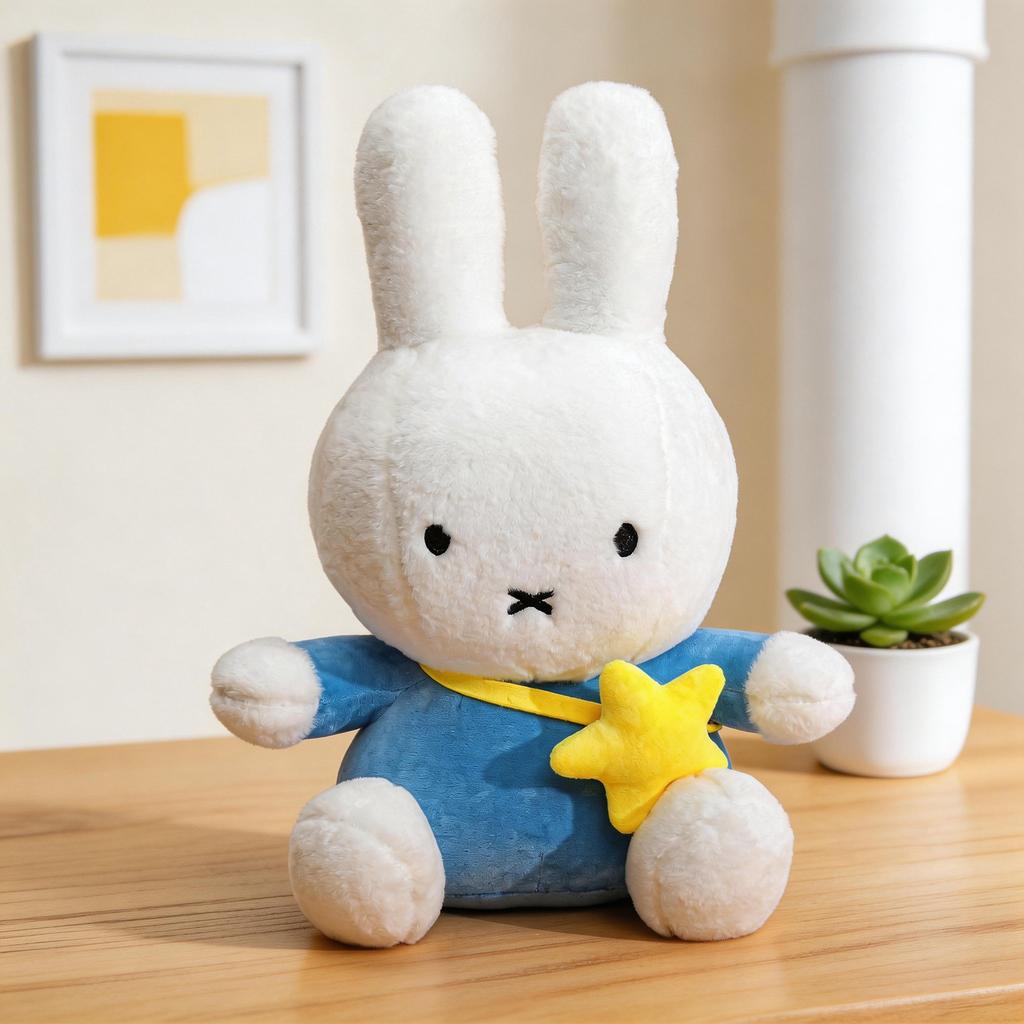 Miffy Kreslený Krásný Králíček Plyšová Hračka Roztomilá Komiksová Animovaná Dekorace Čela Postele Dětská Spící Postavička Malí Lidé Dárek k Narozeninám