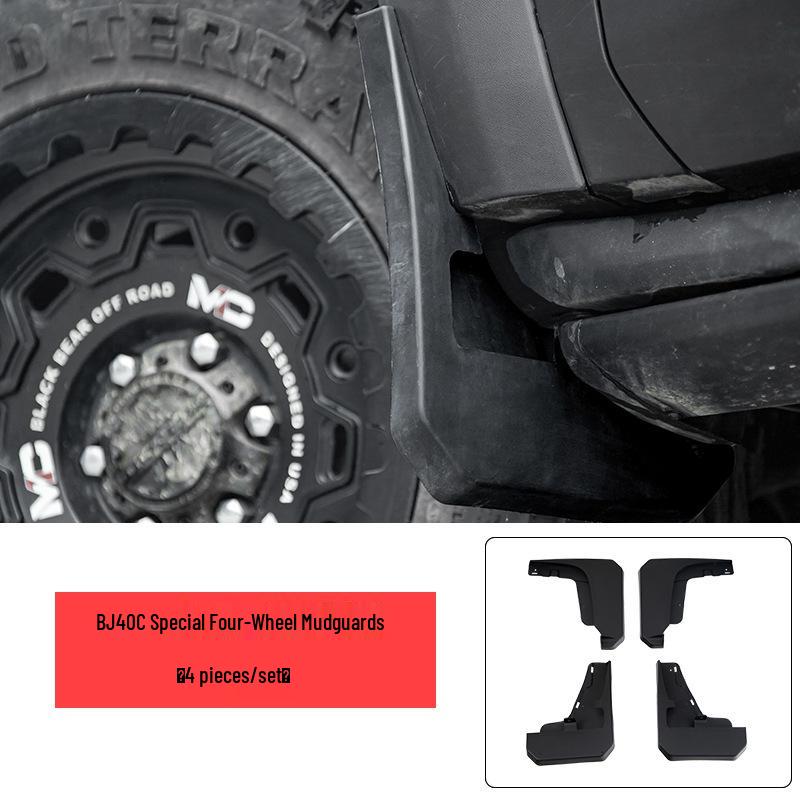 2024 BJ40 Rear Mudguard Flap: Thickened, Widened Inner Fender Baffle for Mud & Sand Protection