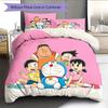 Doraemon2 Pattern Bedding Quilt Set Home Decoration Gift (1 * Duvet Cover + 2 * Pillowcase Without Core)