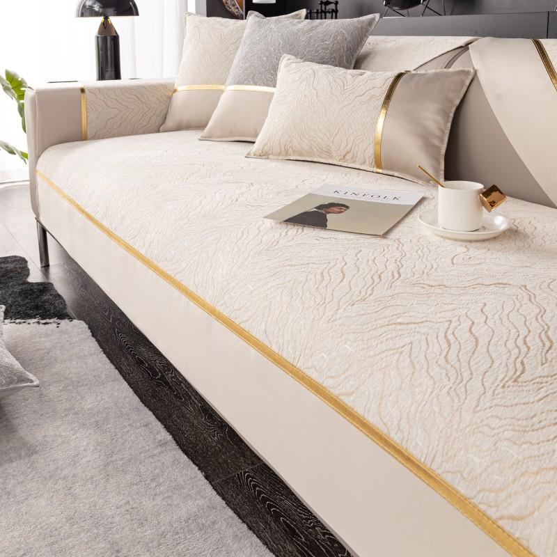 Chenille Wave Pattern Sofa Cushion Non-Slip Four Seasons Universal Modern Simple Cushion Armrest Backrest Towel Cover Cloth Cover Cover