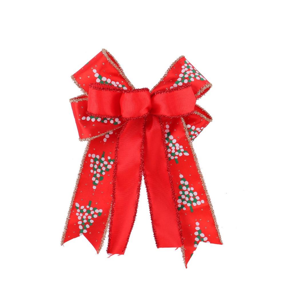 

Hanging Pendent Christmas Tree Bowknot Exquisite Xmas Bow Knot Large Christmas Bow New Year Decor красный