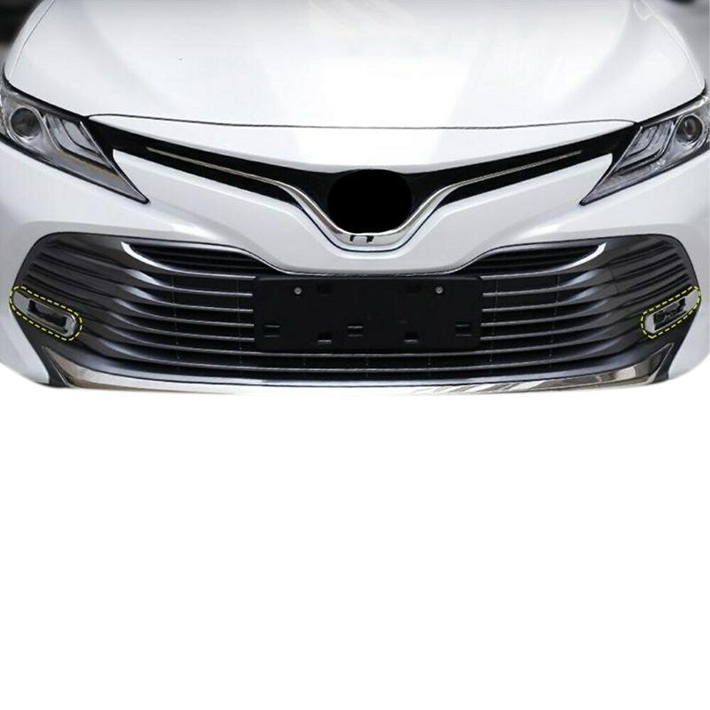 For Toyota Camry 2018-2020 ABS Chrome Exterior Front Fog Light Lamp Strip Trim