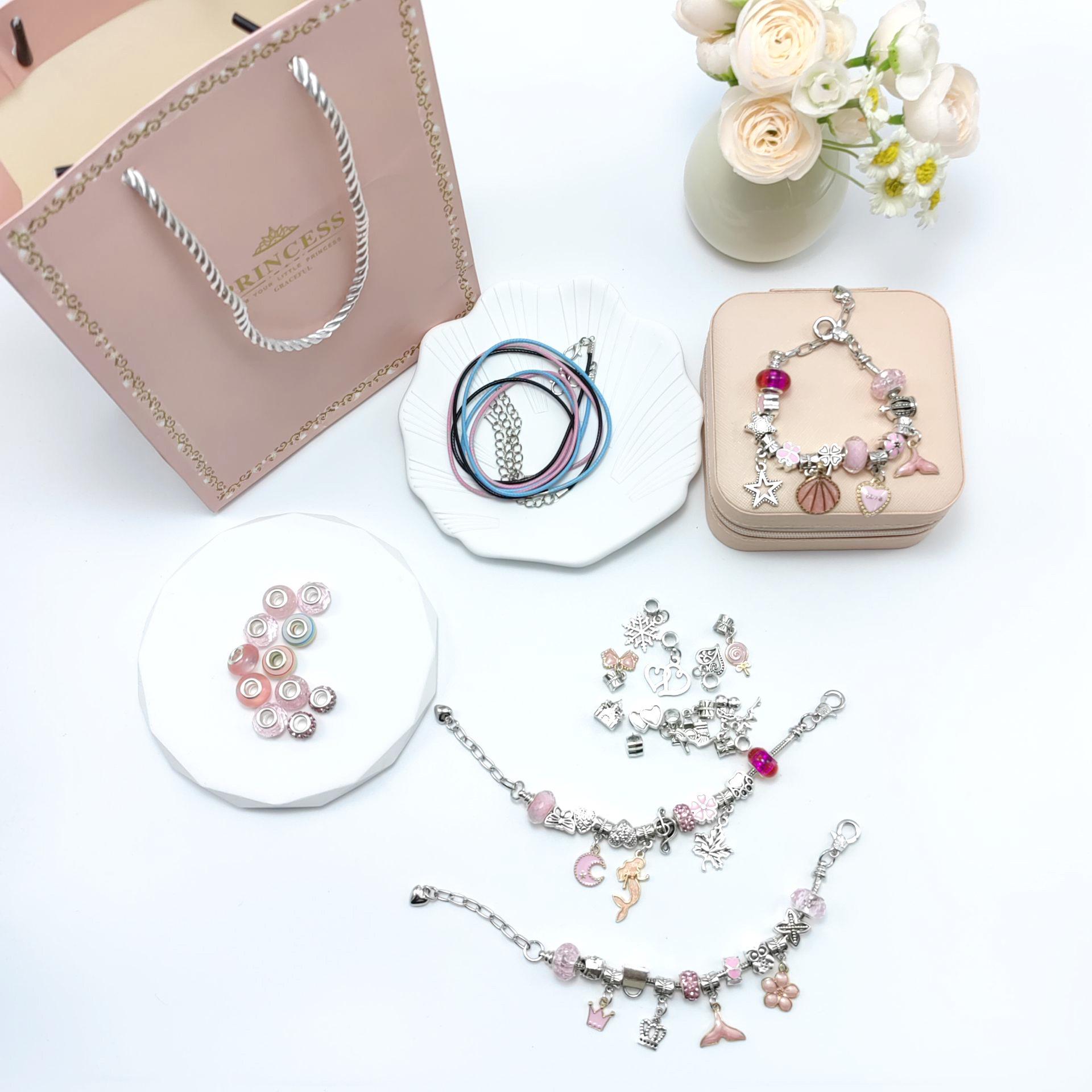 

Princess Jewelry Box DIY Bracelet Set for Girls Ages 6-12 - Perfect Birthday Gift