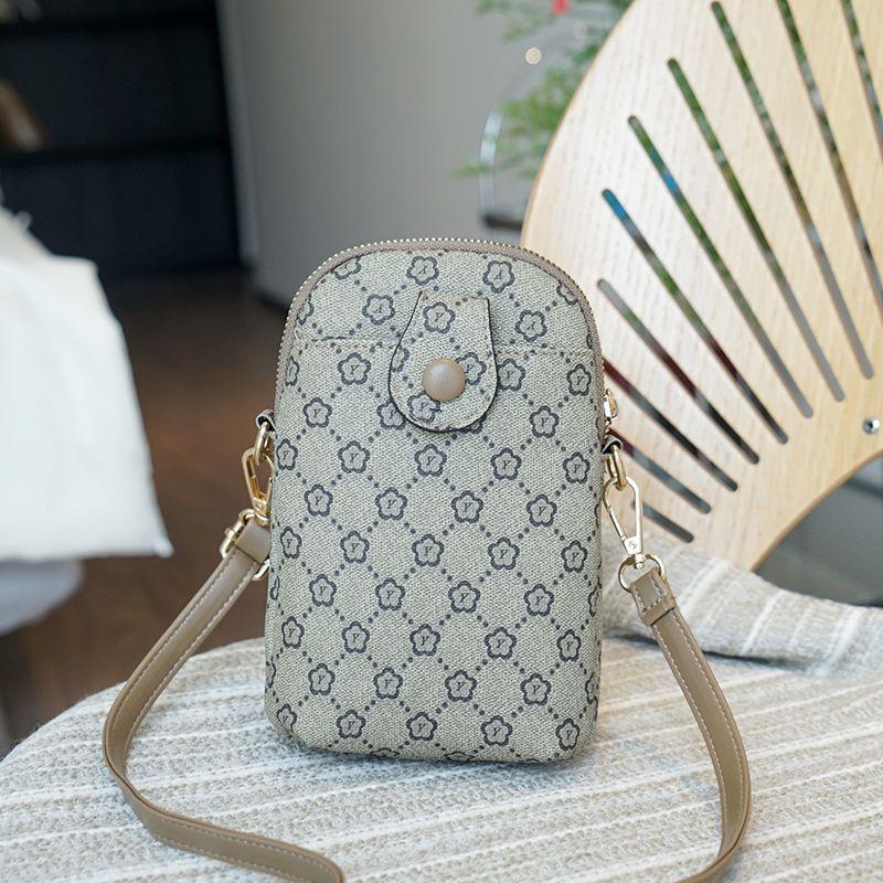 

Легкая летняя мини-вертикальная сумка для мобильного телефона Flower Gingham