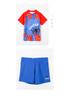 2026 Boys' Quick-Dry Nezha Cartoon Swimsuit - Short Sleeve Sun Protection for Kids