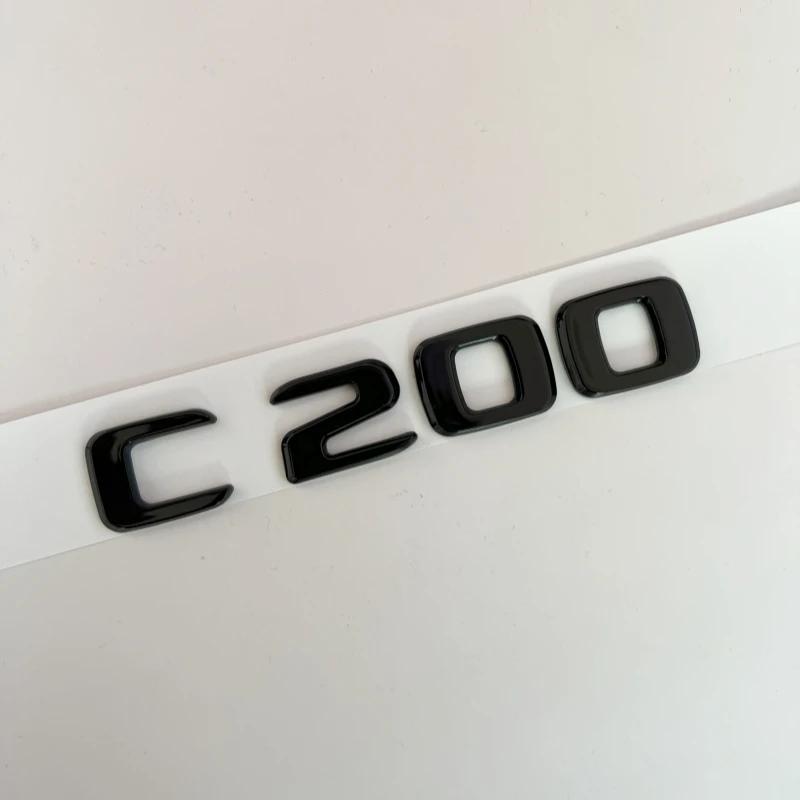 Car Trunk Letters Logo Alphabet Badge Emblem Sticker For Mercedes Benz C Class C43 C53 C63 C200 C260 C300 4 Matic W204 W205 W206
