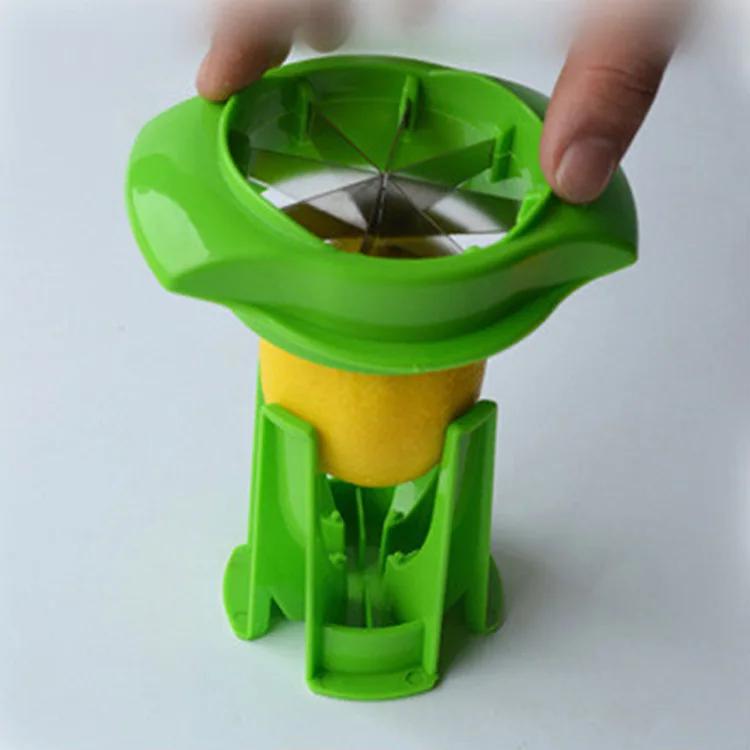 1PC Lemon Lime Orange Slicer Wedger Cutter Squeezer Fruit Garnish Peelers Splitter Kitchen Tool Creative Orange Easy