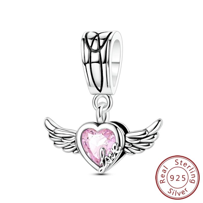 Original Copper Charms Beads Love Family Wings Whale Shark Charm Fit Bracelet Pendant Women Diy Fine Jewelry Gifts