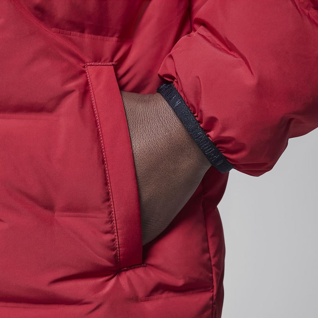 Jordan Comfortable Soft Warm Hooded Down Jacket Kids Outerwear Fitness-Red HQ7152-687