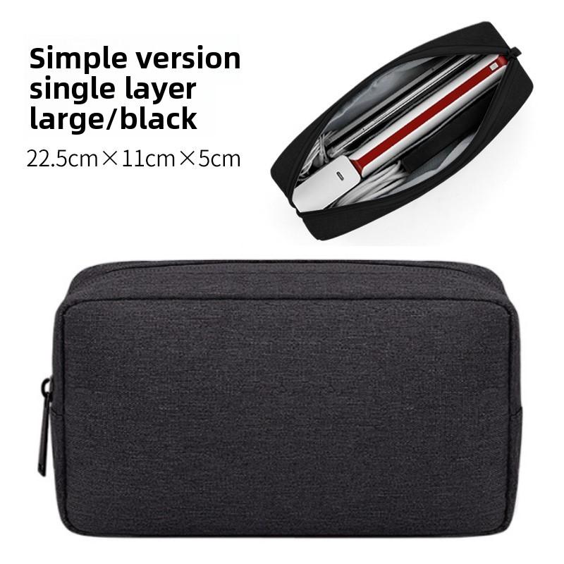 USB Cable Organizer Bag, Travel Essentials Pouch for Earphones Gadgets Storage, Digital Accessories & Makeup Case, Portable
