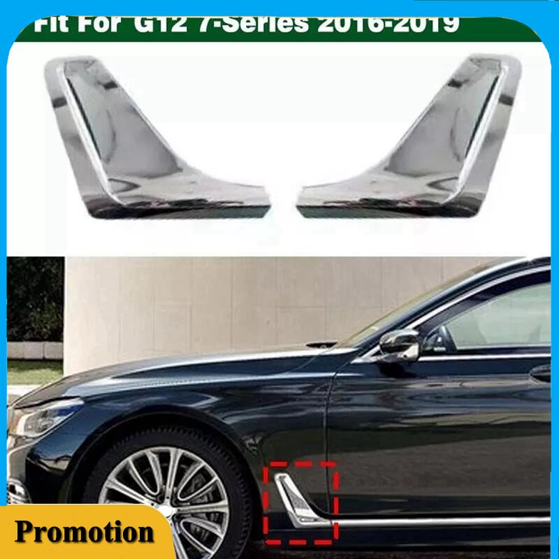 Portable 2PCS New Side Fender Air Duct Panel Chrome Trim For BMW G12 7 Series 2016-2019 51137347377 51747347378