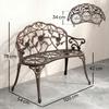 Cast Aluminium Garden Bench - Bronze Tone