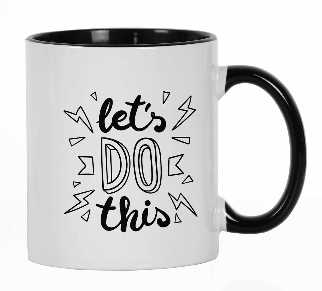 Inkdotpot Let's Do This 11Oz Ceramic Coffee Mug Inspirational Quotes Gift For Employee Boss Coworkers