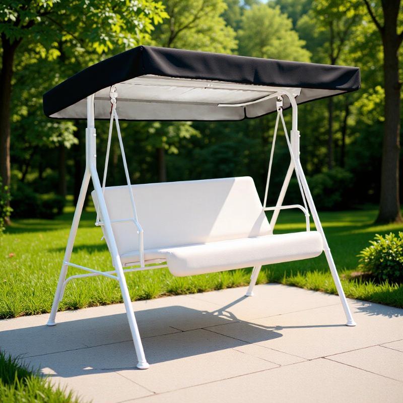 Rainproof Sunshade Canopy Cover for Outdoor Swing colore grigio