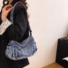 Vintage Denim Bag Women's Commuter Tote Bag Large Capacity Shoulder Crossbody Bag