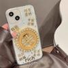 For Apple 17promax Rotating Money Phone Case for IPhone 16 Plus Fortune Gold Foil 14 Transparent Dropping Adhesive 15