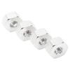 Aluminium Alloy 5mm To 12mm Wheel Hex Hub Adapter for WPL 1634 RC Truck (Silver)
