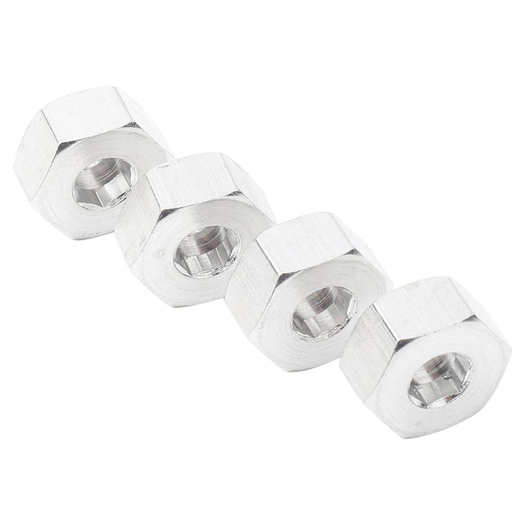 Aluminium Alloy 5mm To 12mm Wheel Hex Hub Adapter for WPL 1634 RC Truck (Silver)