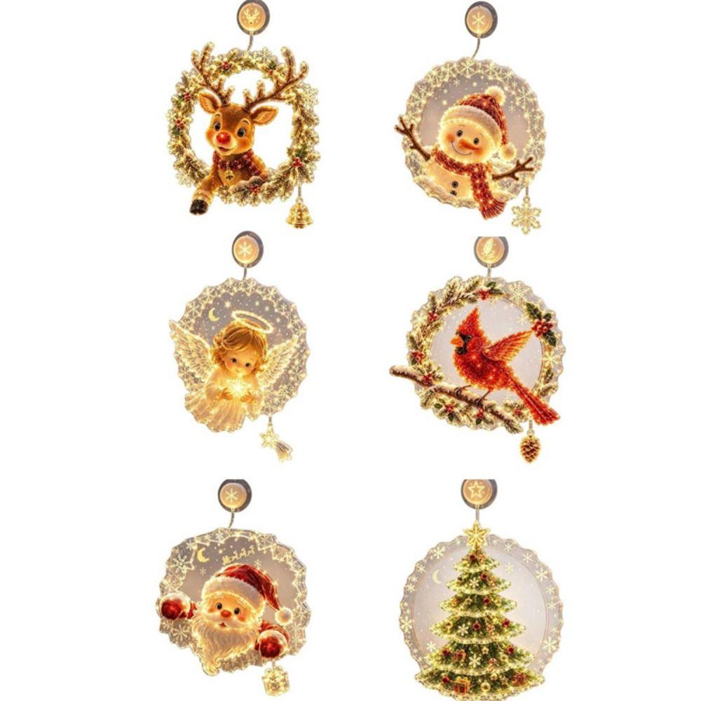 Suction Cup Christmas Window Lights Hanging Window Decorations  Home Party Decorations