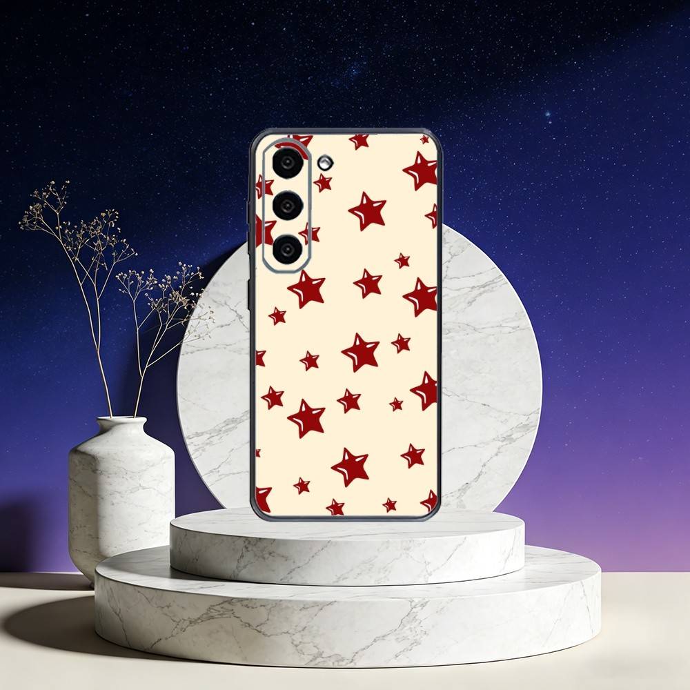

INS Brown Red Polka Dots Phone Case For Samsung Galaxy A73,A72,A71,A70,A53,A52,A51,Others Soft Black Cover Samsung a32 5g