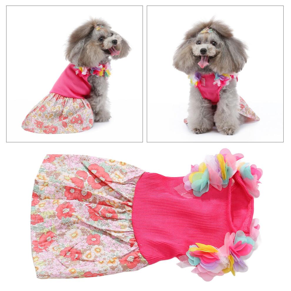Bohemian Doggie Summer Clothes For Comfortable Fit, Easy On/Off Experience With Halter Neck Design, Small Dog Breeds Lace Boho Dog Dress Pet Apparel,
