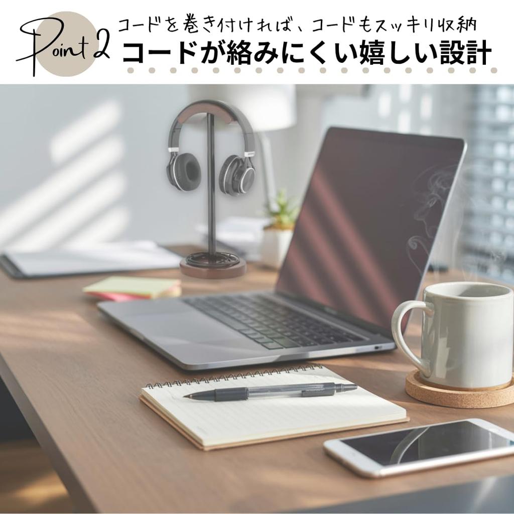 Desktop Headphone Easy Scandinavian 1 Brown Stand, Assembly, Style, Wooden, Piece,