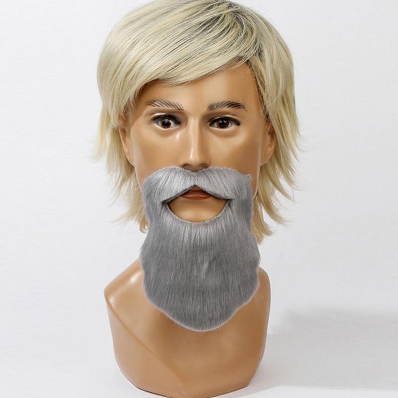 3Pcs Natural Looking Plush Mustache Fashion Costume Accessory For Cosplay Halloween Event Soft Adjustable Face Props