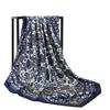 90*90cm Hijab Scarves Women Cashew Print Satin Female Luxury Brand Square Shawls Head Ladies Bandanna Foulard Muffler Girl