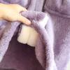 MiniZaru Fluffy Wearable Thick Fleece Long Cute and Plus Winter with Ear Hood Women's Blanket, Loungewear, Pajamas, Lined, Sleeves, Warm, Sizes, Wear,