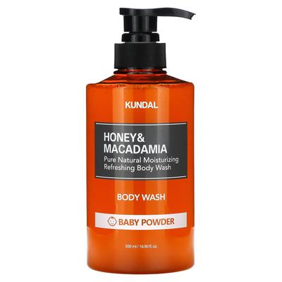 Honig & Macadamia, Duschgel, Babypuder, 16,90 fl oz (500 ml)