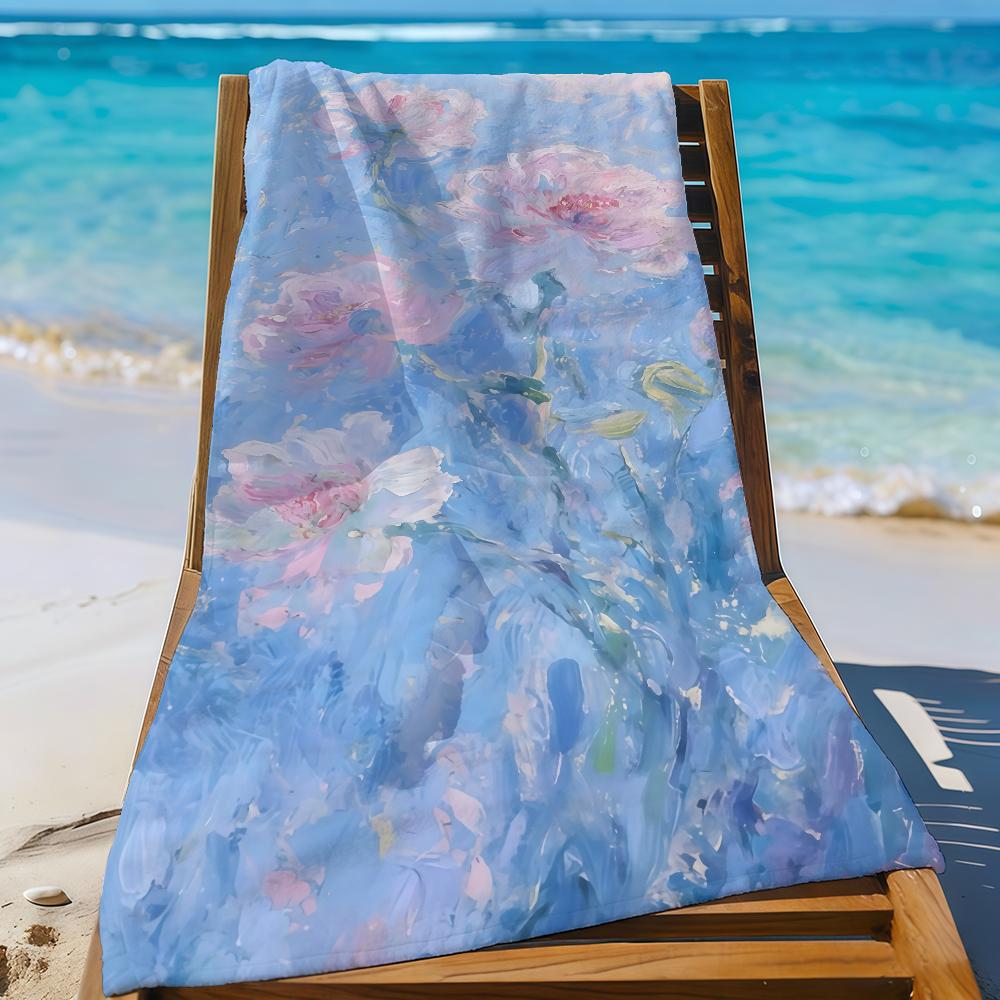 Art Claude M-Monet-S Towel Sports Quick Dry Travel Camping Gear Sandproof Soft Light Large Beach Towel
