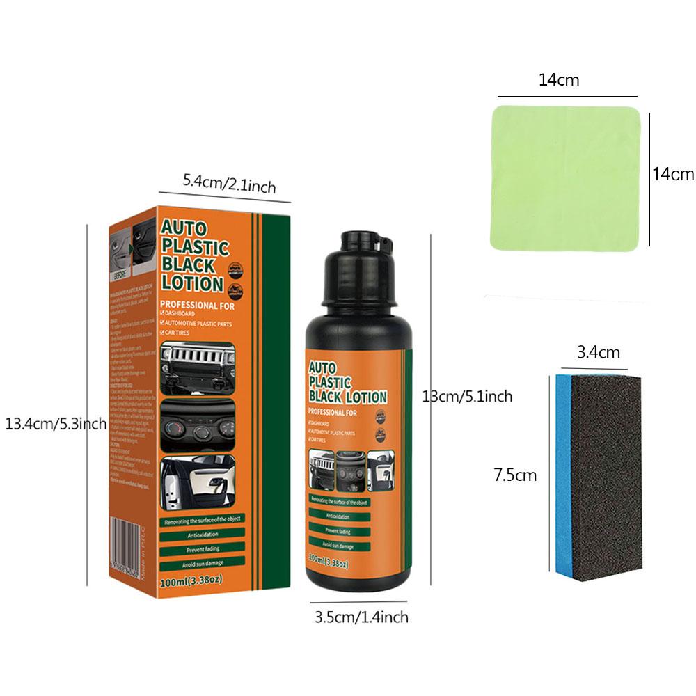 Car Plastic Cleaner Back To Black Gloss Restorer Auto Interior Renewal Wax Coating Agent Auto Polish And Repair Renovator