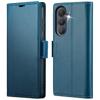 Samsung Galaxy A57 5G Case, ERBORD Glossy Litchi, Wallet with Flip, Blue